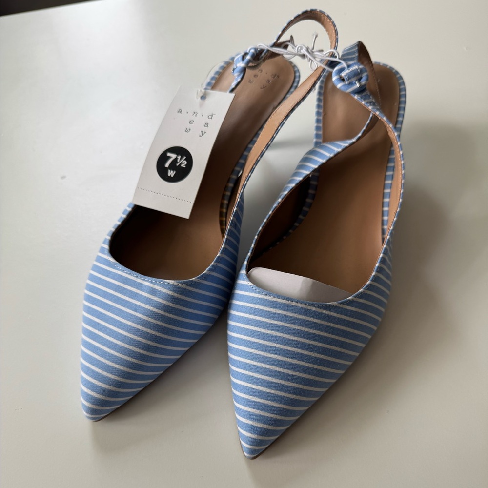 A New Day Women's Meghan Kitten Heel Pumps - Blue - Size 7.5